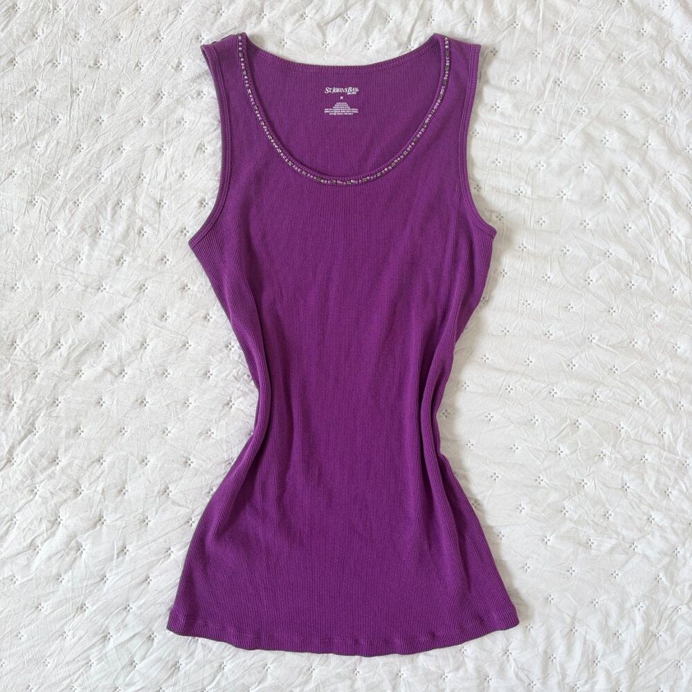 y2k fairycore cottage beaded purple tank top